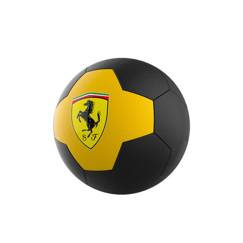 FERRARI MACHINE SEWING SOCCER BALL BLACK-YELLOW