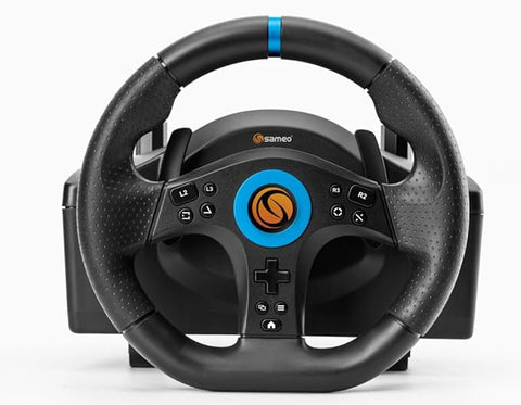 Sameo SV22 Racing Wheel with Pedals | 270° Steering Wheel | Paddle Shifters | Vibration Feedback | USB Racing Wheel for PS5 | PS4 | PS3 | Xbox One | Xbox Series X|S | Switch | Switch 2 & PC
