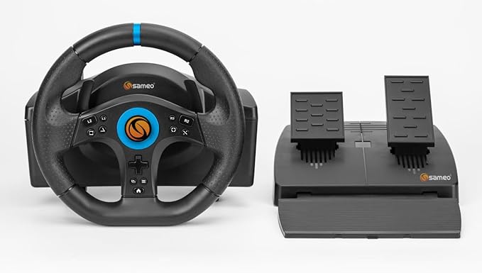 Sameo SV22 Racing Wheel with Pedals | 270° Steering Wheel | Paddle Shi ...