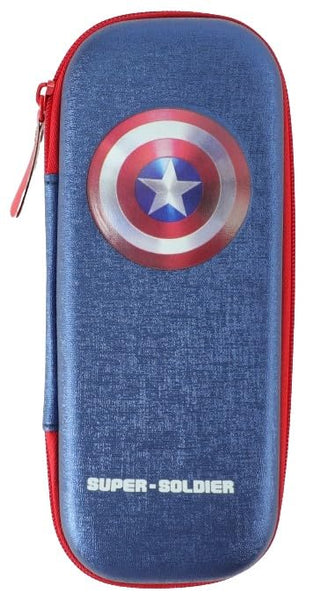 MARVEL CAPTAIN AMERICA STATIONERY CASE HARDSHELL EMBOSSED - NAVY