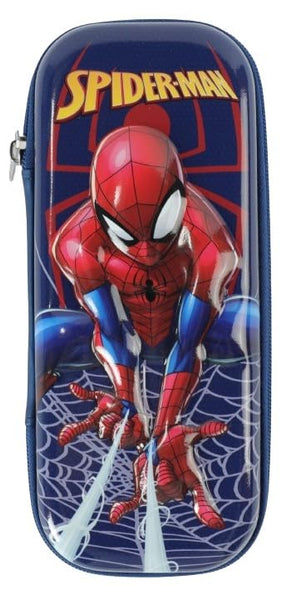 MARVEL SPIDER-MAN STATIONERY CASE HARDSHELL EMBOSSED - DARK BLUE