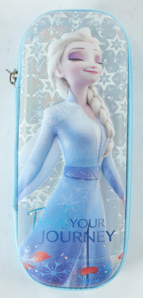 DISNEY FROZEN STATIONERY CASE HARDSHELL EMBOSSED - LIGHT BLUE