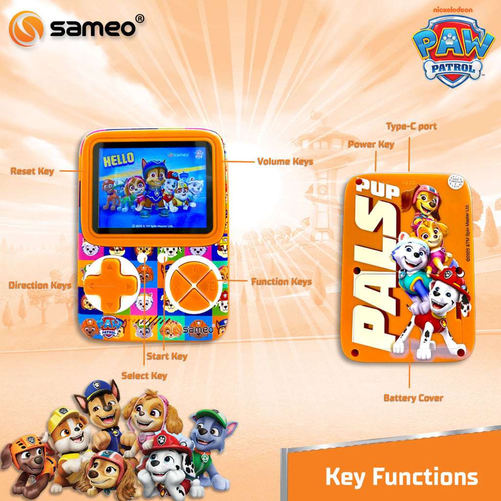 Sameo SG3000 Paw Patrol Edition Handheld Video Game Console | Sameo