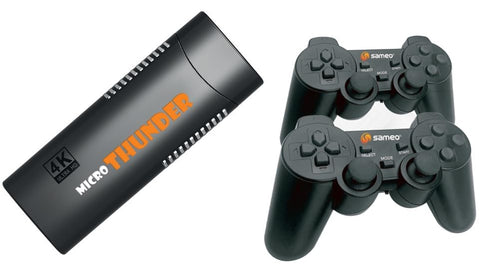 Sameo Micro Thunder HDMI Gaming Console ,Game Stick, Video Game Console Built -in 40000 Games Dual Player – Support 4K Ultra HD Wireless TV Game Stick ,Video Game for Kids