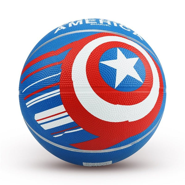 MARVEL CAPTAIN AMERICA RUBBER BASKET BALL- RED/BLUE