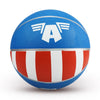 MARVEL CAPTAIN AMERICA RUBBER BASKET BALL- RED/BLUE